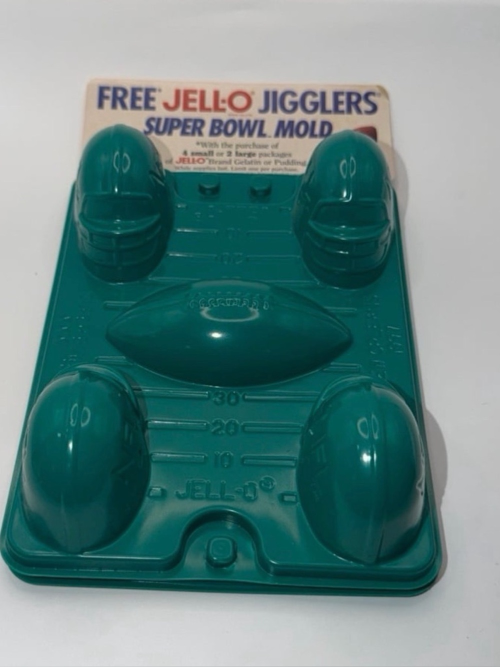 Vtg 1997 Jell-O Super Bowl XXXI Gelatin Mold Tray for Making Themed “Jigglers”